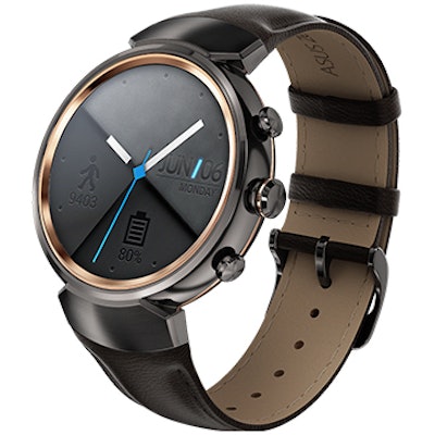 ASUS ZenWatch 3 WI503Q-GL-DB 1.39-inch AMOLED Smart Watch with dark brown leathe