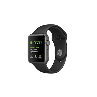Apple Watch Sport  42mm Space Gray Aluminum Case with Black Sport Band  - Ap