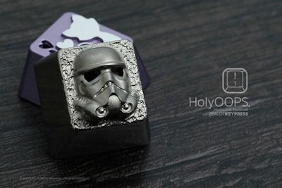 HolyOOPS Stormtrooper Backlit Titanium Keycap - GeekKeys