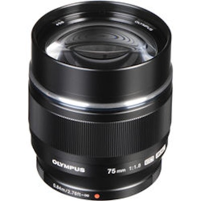 Olympus M.Zuiko Digital ED 75mm f/1.8 Lens (Black) V311040BU000