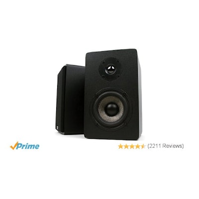 Amazon.com: Micca MB42X Bookshelf Speakers With 4-Inch Carbon Fiber Woofer and S