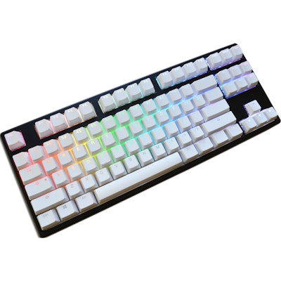 MK Disco TKL RGB Backlit - White Keycap Edition Mechanical Keyboard (KBT Red)
