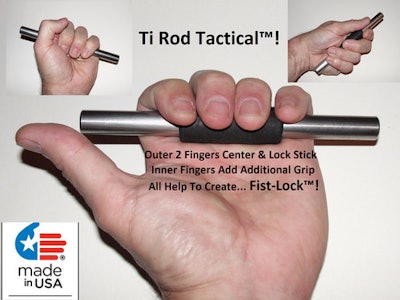 Titanium 6-1/8" x 1/2" Yawara w/Fist-Lock™ Grip by Ti Rod Tactical™