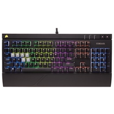 Corsair Strafe RGB, mechanical keyboard, Cherry MX Silent, Nordic, musta 