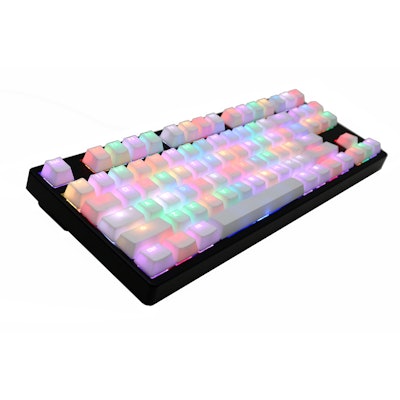 MK Disco TKL White PBT RGB Backlit Mechanical Keyboard (KBT Brown)