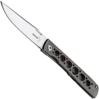 Boker Plus 01BO785 Petite Urban Trapper 42 Titanium Folder Knife, VG-10 Satin Bl