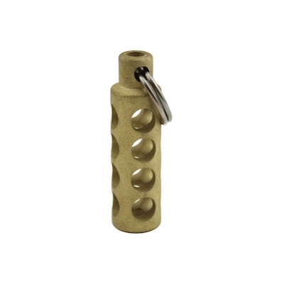Round Solid Brass Housing For Tritium Vial With Titanium Keyring