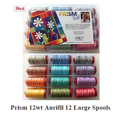
Prism Coll Michele Scott 12wt Aurifil 12 Large Spools