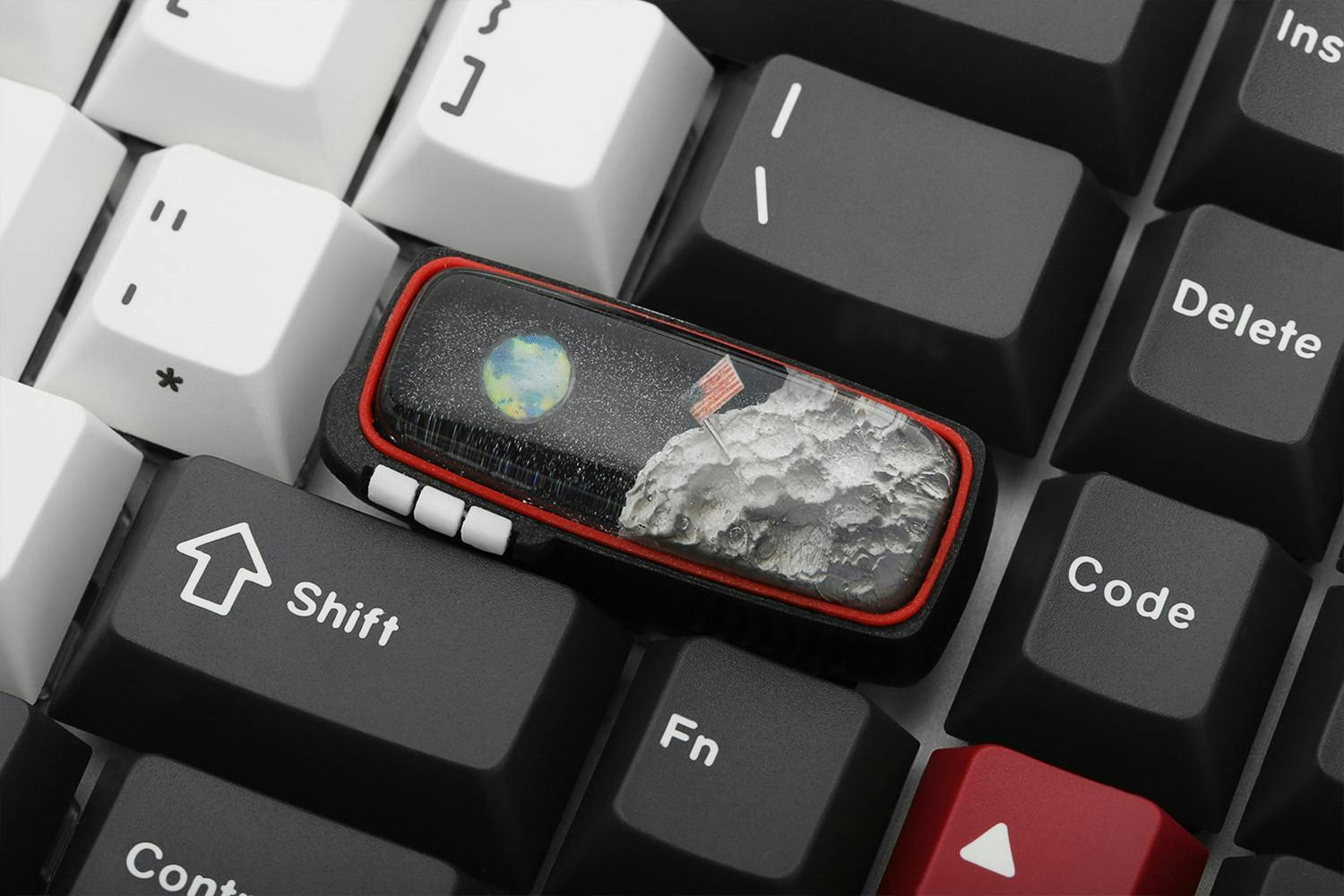 Retro TV Series - Blue Little Dot Enter Key Artisan Keycaps - Jelly Key - Keyboa