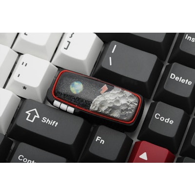 Retro TV Series - Blue Little Dot Enter Key Artisan Keycaps - Jelly Key - Keyboa