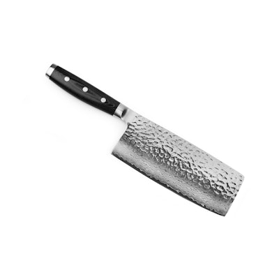 Enso HD Vegetable Cleaver Chinese Chef's Knife Hammered Damascus | Cutlery and M