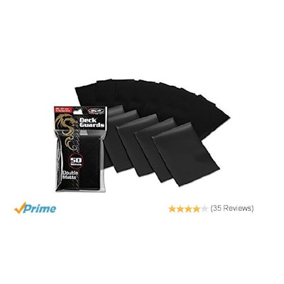 Amazon.com: 100 Premium Black Double Matte Deck Guard Sleeve Protectors for Gami
