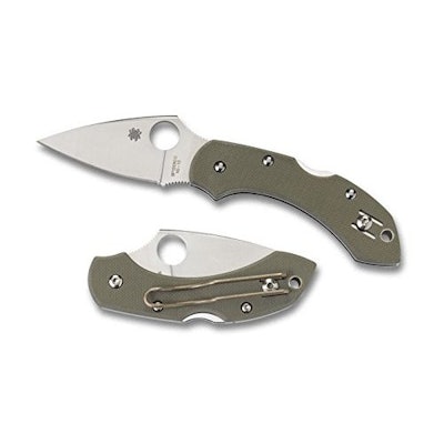Amazon.com : Spyderco Dragonfly G-10 Plain Edge Knife, Foliage Green : Tactical 