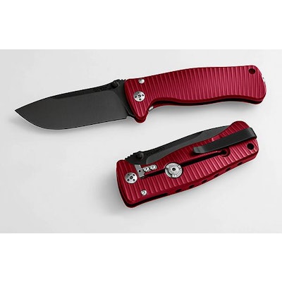 Aluminum Lionsteel Red handle/Black blade