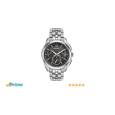 Amazon.com: Bulova Men's Curv Collection Stainless Steel Watch: Bulova: Watches
