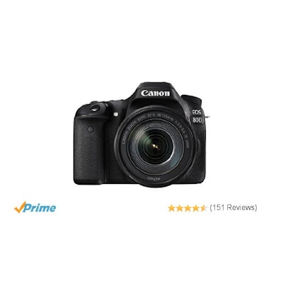 Amazon.com : Canon EOS 80D Digital SLR Kit with EF-S 18-135mm f/3.5-5.6 Image St