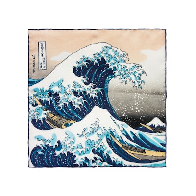 The Great Wave  pocket square