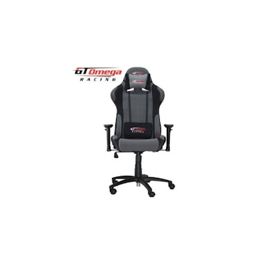 GT Omega PRO Racing Office Chair Grey and Black Fabric -
