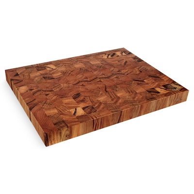 Cotton and Dust The Michael End Grain Tigerwood Cutting Board, 24 x 18 x 2-inch 