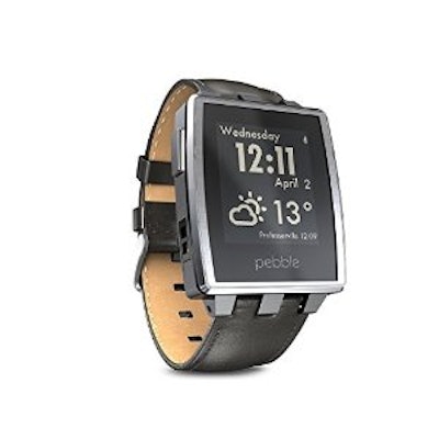 Pebble Steel Leather (Brushed Stainless Steel)