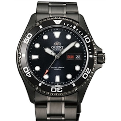 Orient Ray Raven II Black PVD Automatic Dive Watch with Black PVD Bracelet #AA02