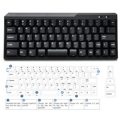 Majestouch MINILA Air 67 Key Tactile Action Bluetooth Keyboard FFBT67M/EB