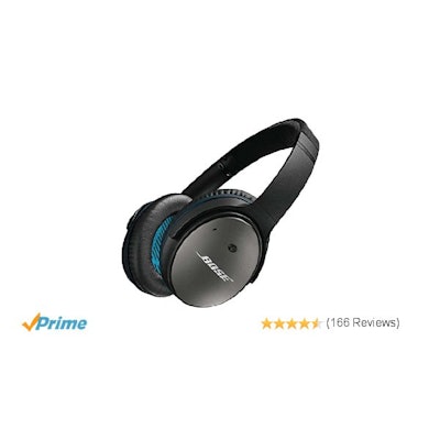 Bose QuietComfort 25 Acoustic Noise Cancelling Headphones - Apple devices, Black