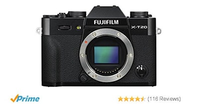 Fujifilm X-T20 Mirrorless Digital Camera - Black