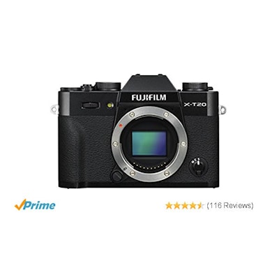 Fujifilm X-T20 Mirrorless Digital Camera - Black