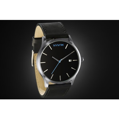 Black/Silver Leather                        | MVMT Watches