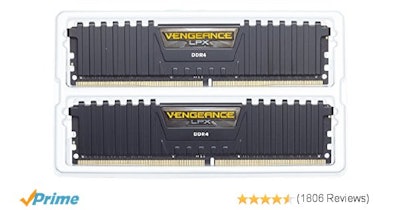 Corsair Vengeance LPX 16GB (2x8GB) DDR4 DRAM 3000MHz C15 Desktop Memory Kit - Bl