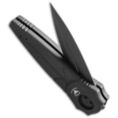 Asheville Steel Paragon Warlock Knife Black Aluminum (4" Black) - Blade HQ