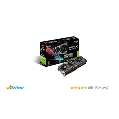 Amazon.com: ASUS GeForce GTX 1080 8GB ROG Strix Graphics Card (STRIX-GTX1080-A8G