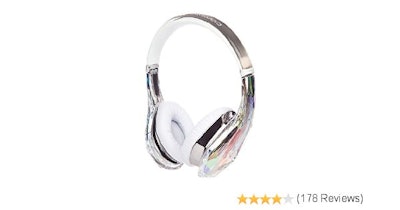Monster Diamond Tears Edge On-Ear Headphones- Crystal/White
