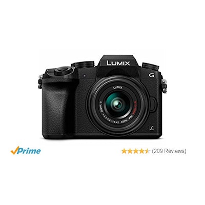 PANASONIC LUMIX G7 4K Mirrorless Camera, with 14-42mm MEGA O.I.S. L