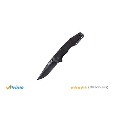 Amazon.com: SOG Salute Folding Knife FF11-CP - Hardcased Black 3.625" Blade, G10