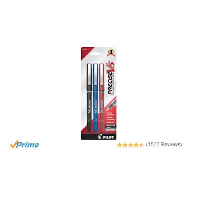 Amazon.com: Pilot Precise V5 Stick Rolling Ball Pens, Extra Fine Point, 3-Pack,