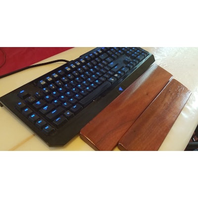 Koa Ohana Accessories: Hawaiian Koa Wood Keyboard Wrist Rests