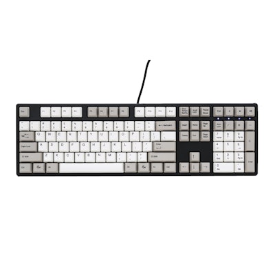 Ducky One White & Grey PBT Dye Sublimated Keycaps Mechanical Keyboard (Blue Cher