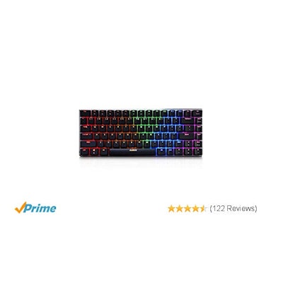 Amazon.com: Ajazz AK33 Geek RGB Mechanical Keyboard, 82 Keys Layout, Black Switc