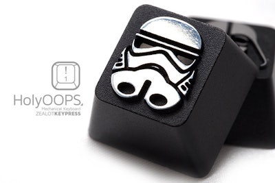 HolyOOPS Stormtrooper Backlit Aluminum Keycap - GeekKeys