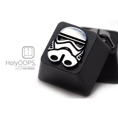 HolyOOPS Stormtrooper Backlit Aluminum Keycap - GeekKeys