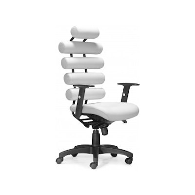 Zuo Unico Office Chair - White  - Vintage King Audio