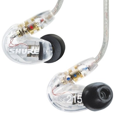Shure SE215 Sound Isolation In-Ear-Ohrhörer Clear