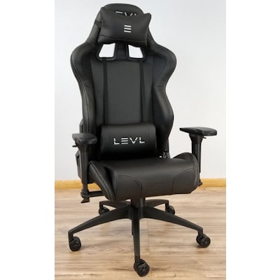 Alpha Series M Best PC Gaming Chair Black/Black Medium - LEVL Gaming