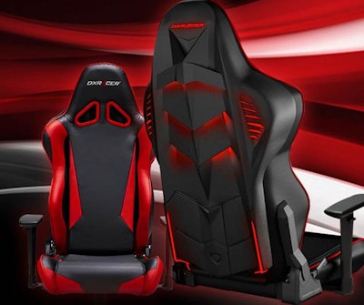 DXRACER Red LED Gaming Chair