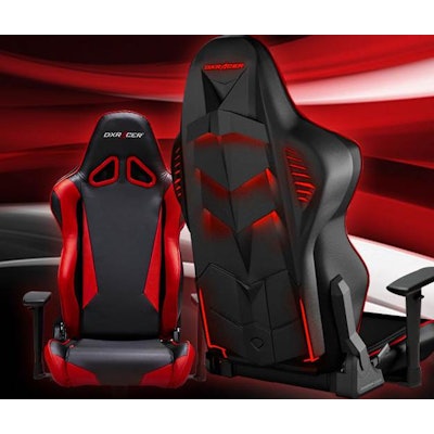 DXRACER Red LED Gaming Chair