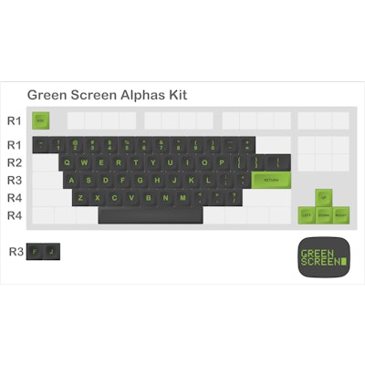 [IC] GREEN SCREEN SA Keycaps == Your Computer in the 1980s