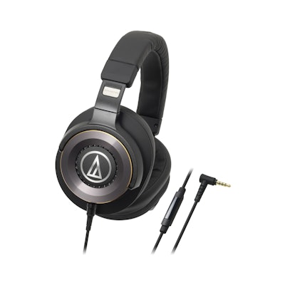 ATH-WS1100iS Solid Bass� Over-Ear Headphones with In-line Mic & Control || Audio