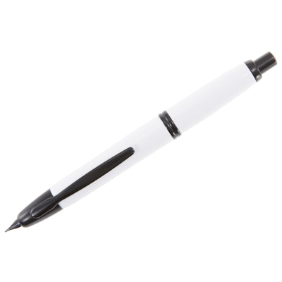  Pilot Vanishing Point Fountain Pen - White with Black 